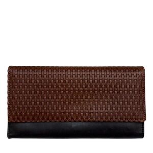 TUSK - WOVEN LEATHER SNAPLOCK TRIFOLD WALLET